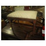 PADDED FABRIC TOP VANITY BENCH