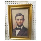GOLD FRAMED ABE LINCOLN PRINT