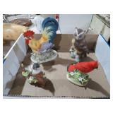 (4) LEFTON BIRD FIGURINES