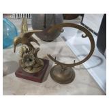 BRASS HUMMINGBIRD & BRASS HOLDER