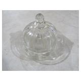 VINTAGE HAZEL ATLAS BUTTER DISH WITH LID