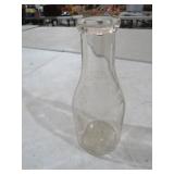 VINTAGE VICTORY BIRMINGHAM GLASS MILK BOTTLE