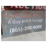 METAL A GUY AND A GARAGE ADV. SIGN