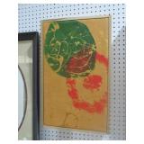 FRAMED ABSTRACT EXPRESSIONIST ON CANVAS