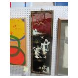 FRAMED EMBOSSED ORIENTAL WALL DECOR PANEL