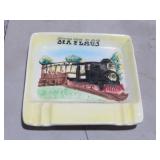 VINTAGE CERAMIC SIX FLAGS ASH TRAY