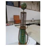 OUTDOOR METAL JOHN DEERE GAS PUMP YARD ART