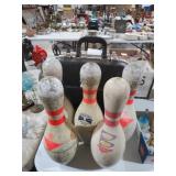 (5) BOWLING PINS & BALL W/ CASE