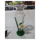 MURANO STYLE LILLY VASE 9.5"