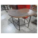 VTG MID CENTURY KIDNEY SHAPED DESK W/ METAL BASE