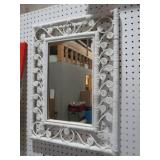 ORNATE WICKER WALL MIRROR