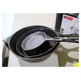 3 CAST IRON SKILLETS