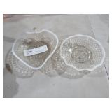 FENTON FRENCH OPALESCENT HEART & CANDY DISHES