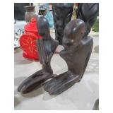 PAIR CERAMIC MAN&WOMAN FIGURES