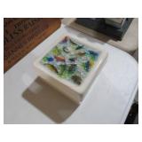 CERAMIC CRACKLE GLASS TRINKET BOX