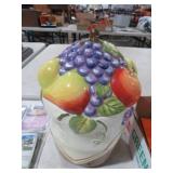 FRUIT BASKET CERAMIC COOKIE JAR