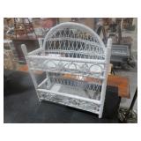 2 TIER WICKER SHELF