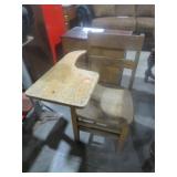 ANTIQUE OAK SCHOOL CHAIR