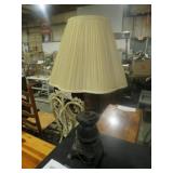 UNIQUE STOVE TABLE LAMP W/ SHADE -METAL