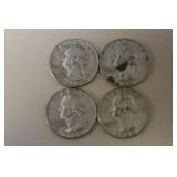 (2) 1964 P, (2) 1964 D WASH. QUARTERS 90%