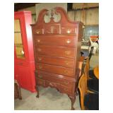 CHERRY FINISH 11 DRAWER HIGH BOY CHEST