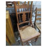 VICTORIAN STYLE WOVEN SEAT CHAIR