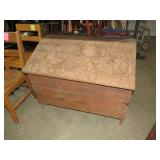 ANTIQUE LIFT TOP PRIMITIVE COUNTRY MILL BIN