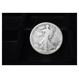 KEY 1916 S WALKING LIBERTY HALF DOLLAR 90%