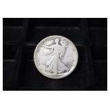 KEY 1917 OBV S WALKING LIBERTY HALF DOLLAR 90%