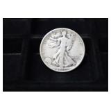KEY 1919 D WALKING LIBERTY HALF DOLLAR 90%