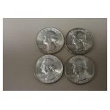 1953 D, 54 P, 55 P, 56 P WASH. QUARTERS 90%