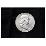 1958 D FRANKLIN HALF DOLLAR 90%