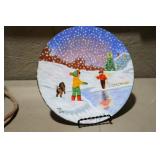 UNUSUAL GRANITEWARE PLATE