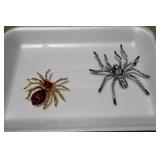 JEWELED SPIDER BROOCHES