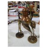 2 BRASS BIRDS