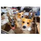 4 DOG HEAD COIN BANKS