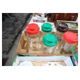 VTG GLASS CANNISTERS W/ LIDS