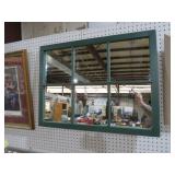 FRAMED WINDOW PANE WALL MIRROR