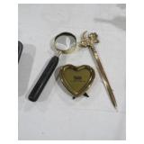 VTG SWIFT&ANDERSON MAGNIFYING GLASS, BRASS LETTER