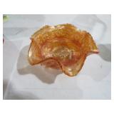 FENTON -FOOTED PANTHER BERRY BOWL