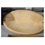VINTAGE HANDMADE WOOD DOUGH BOWL