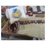 COLL. NEEDLEPOINT PILLOW, PURSE & BELT