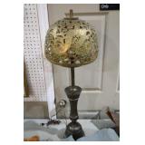 ASIAN MOTIF BRASS LAMP