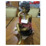 BRONZE EROTIC NUDE  LADY STATUE