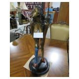 BRONZE COLLETT  NUDE FEMALE STATUE