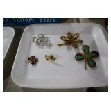 VTG BROOCHES - SHAMROCKS & MORE