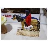 CAST IRON INDIAN ON HORSE VINTAGE DOOR STOP