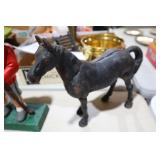 11' CAST IRON VINTAGE HORSE BANK