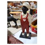 12' CAST IRON BLACK AMERICANA STATUE