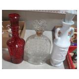 (3) VTG WINE DECANTERS